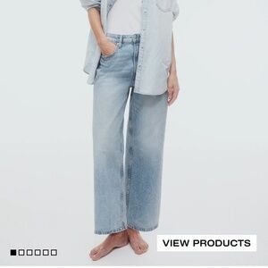 H&M High Wide Crop Jeans size 6